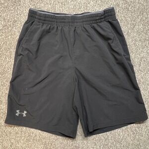 Under Armour Mens HeatGear Loose Fit Athletic Shorts Black Medium MD Workout Gym
